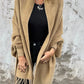 Oversized Tassel Shawl Coat